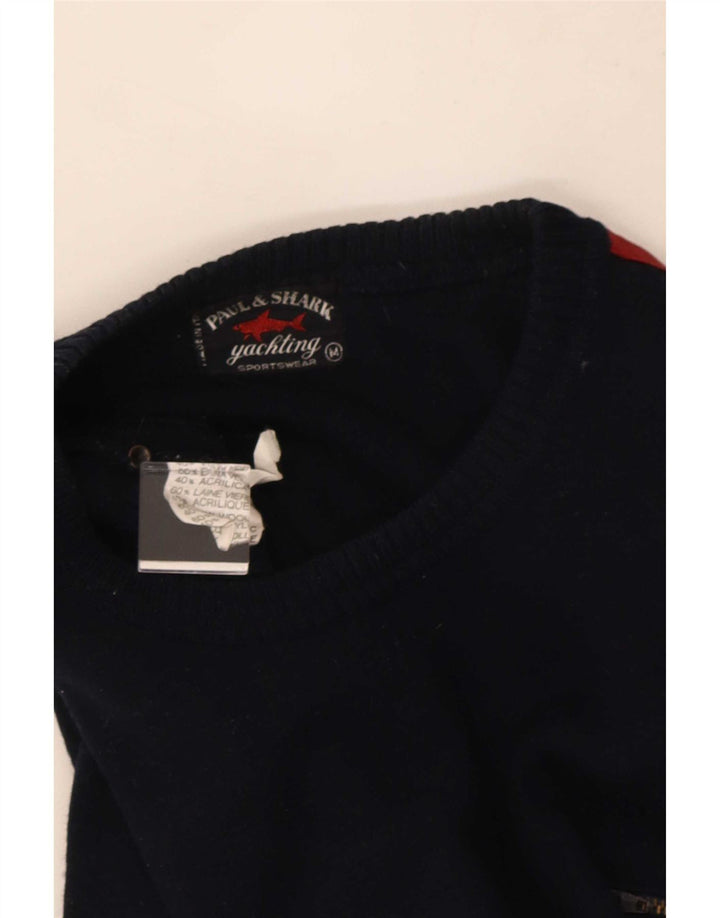 Paul & Shark Maglione girocollo da uomo a blocchi di colore blu navy medio