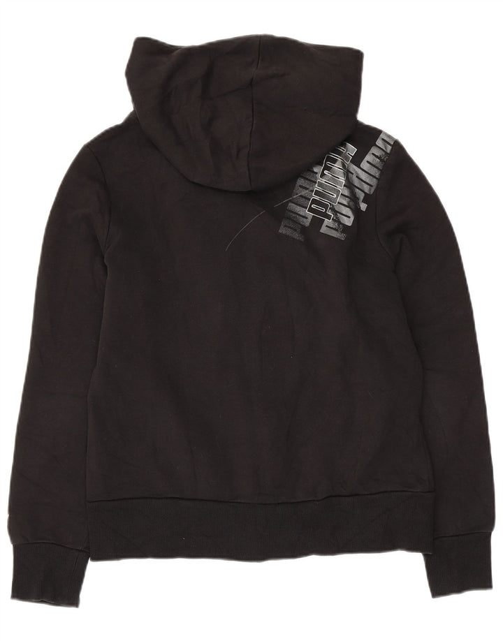 Felpa con cappuccio e zip grafica da donna PUMA UK 14 grande cotone nero