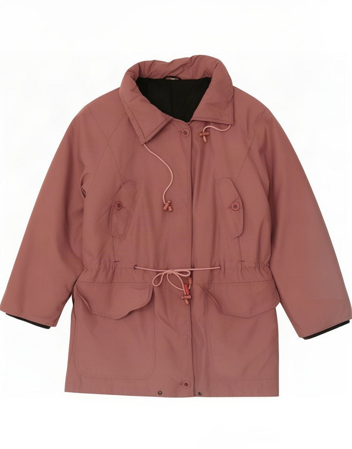 Giacca parka oversize da donna vintage EU 42 grande poliestere marrone