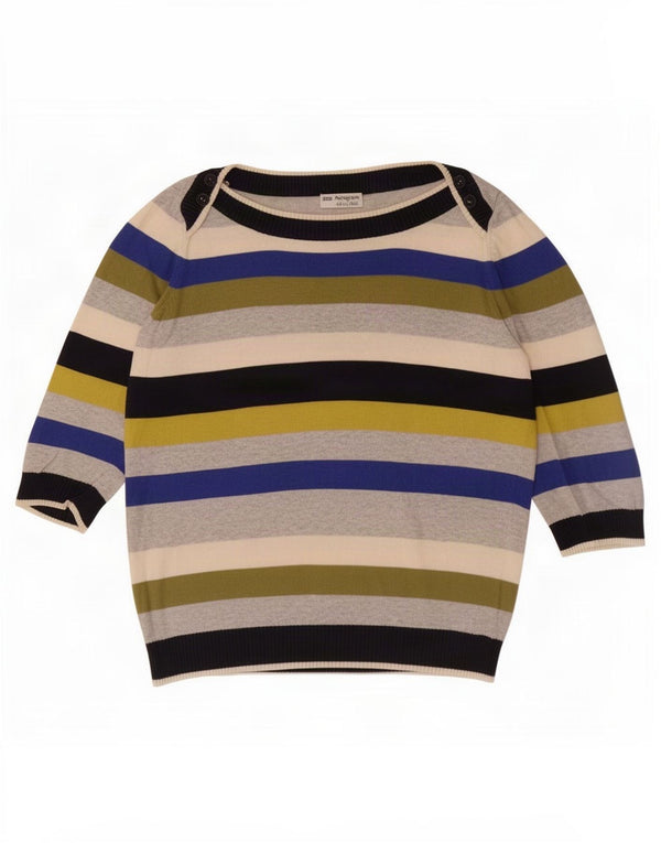 Maglione maglione con scollo a barca da donna Marks & Spencer UK 8 XL multicolore