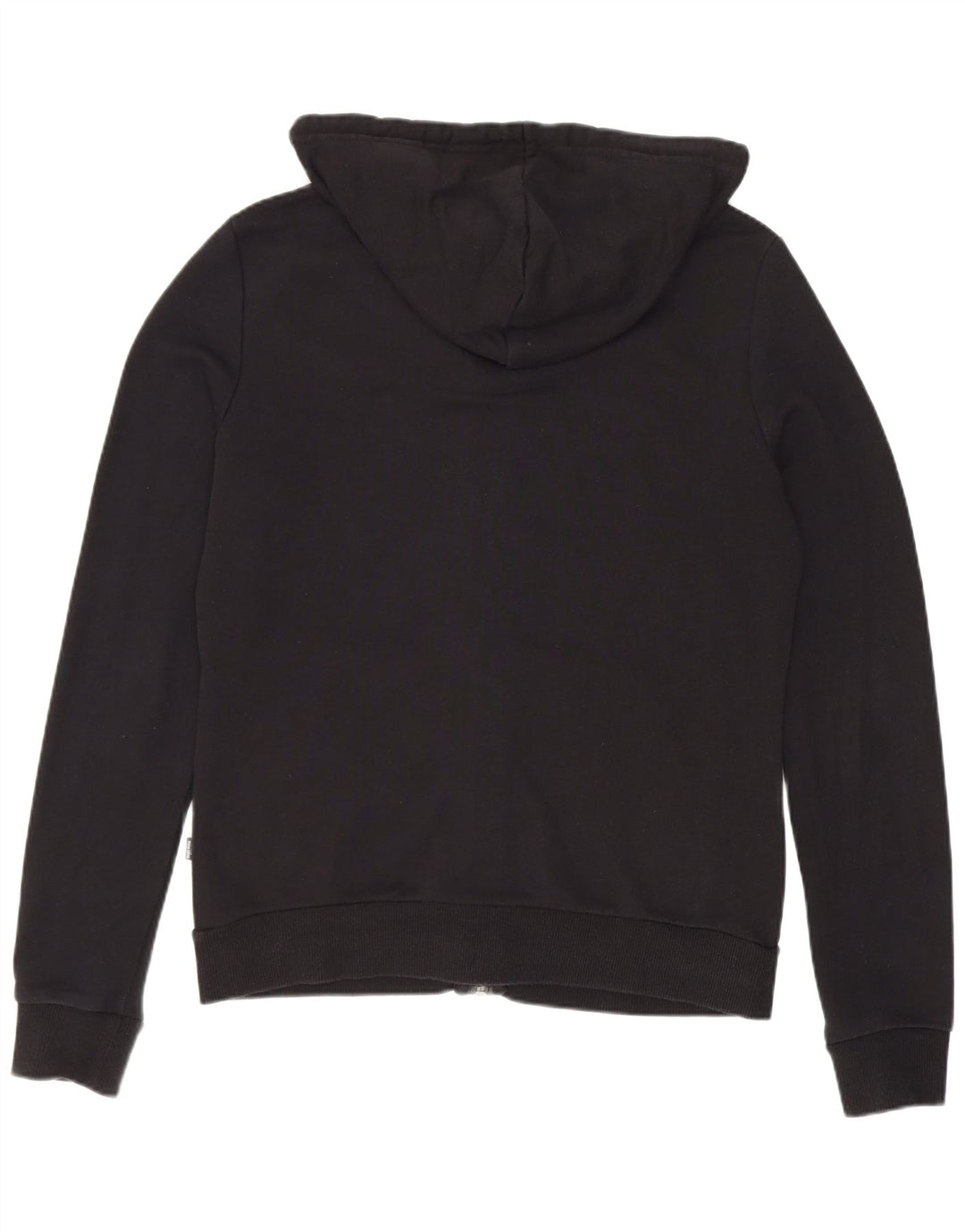 Felpa con cappuccio e zip da donna Puma UK 12 cotone nero medio