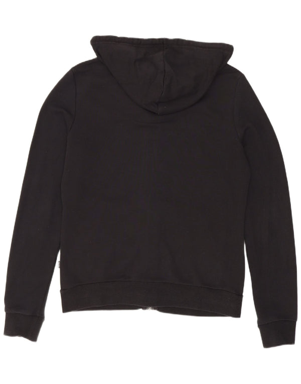 Felpa con cappuccio e zip da donna Puma UK 12 cotone nero medio