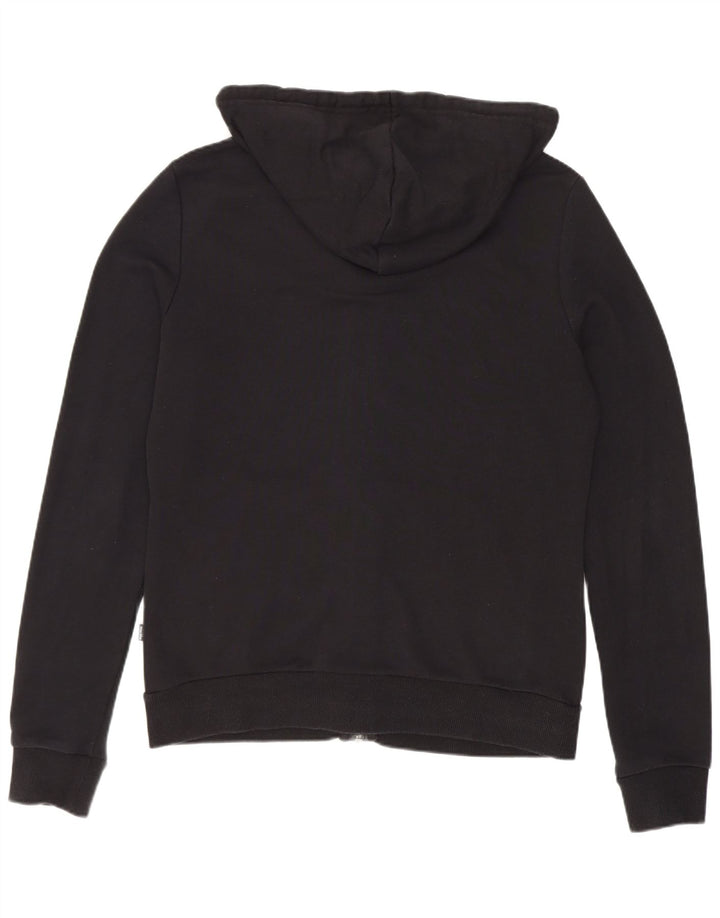 Felpa con cappuccio e zip da donna Puma UK 12 cotone nero medio