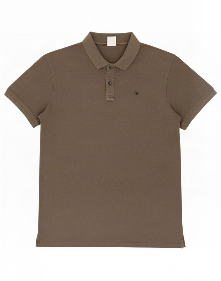 Polo da uomo Scotch & Soda in cotone marrone medio