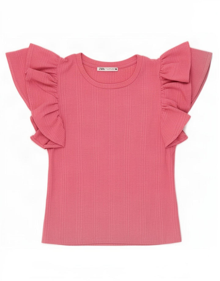 Top corto in camicetta corta da donna Zara UK 8 piccolo rosa