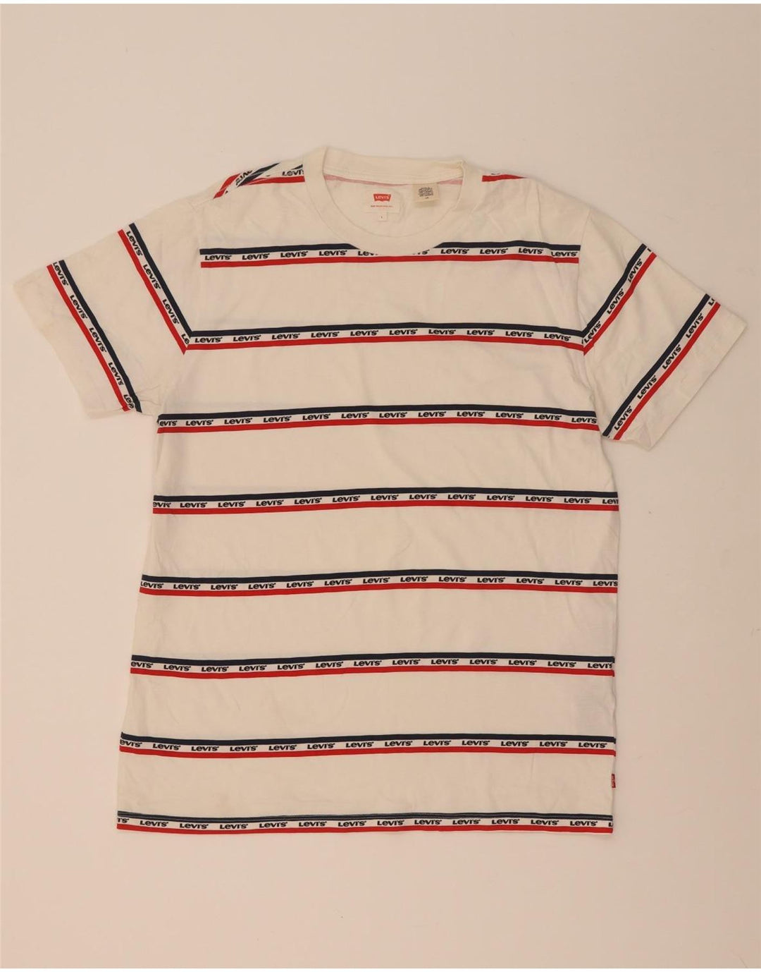 T-shirt grafica da uomo Levi's Top in cotone a righe bianche grandi