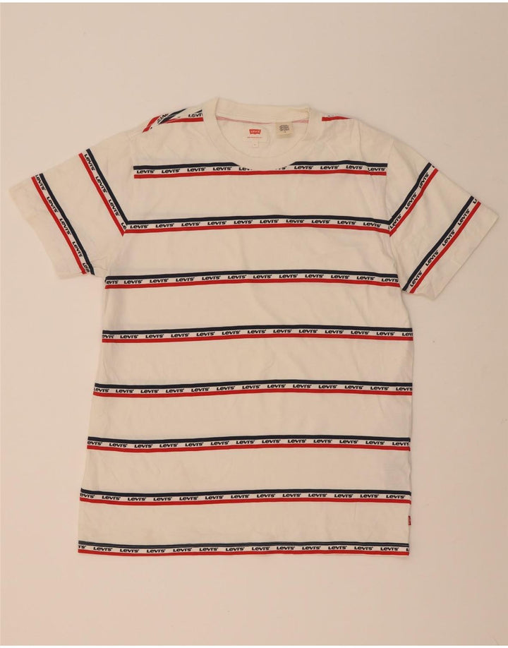 T-shirt grafica da uomo Levi's Top in cotone a righe bianche grandi