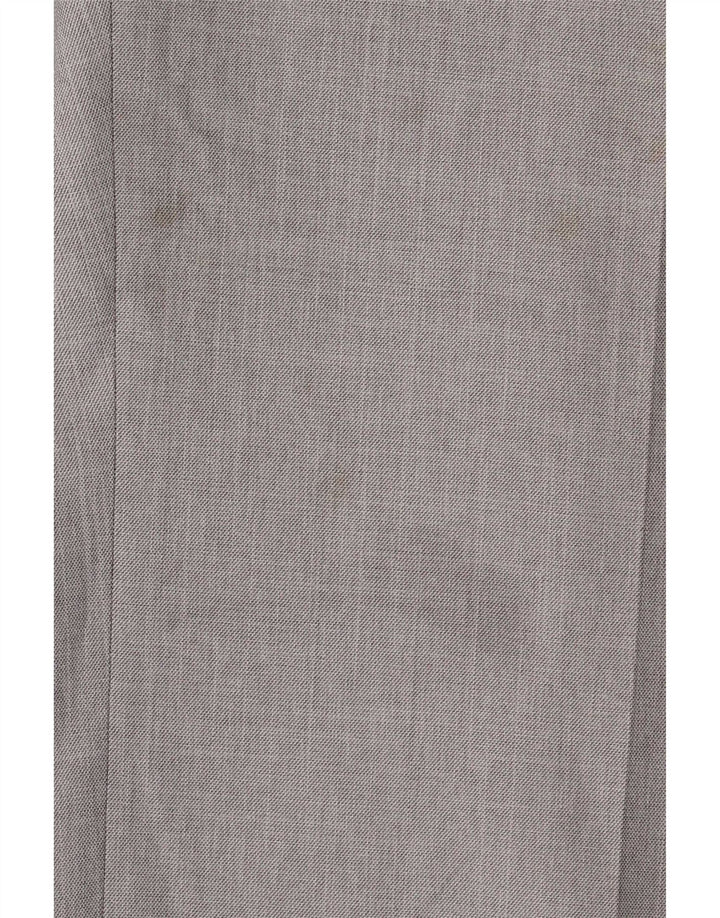Pantaloni da abito dritti da uomo Marks & Spencer W42 L29 poliestere grigio