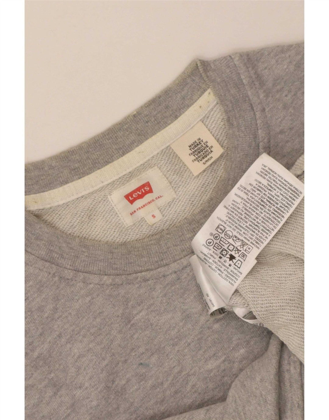 Levi's Uomo Felpa Maglione Piccolo Cotone Maculato Grigio