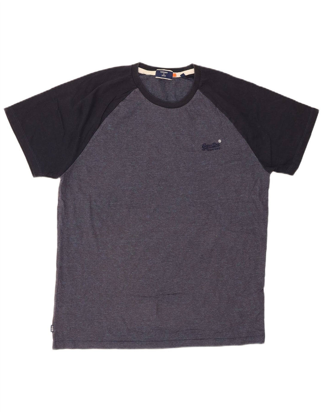 T-shirt da uomo SUPERDRY Top 2XL in cotone color block blu navy