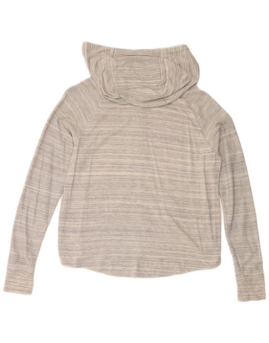 Felpa con cappuccio e zip da donna NIKE UK 14 grigio medio a righe