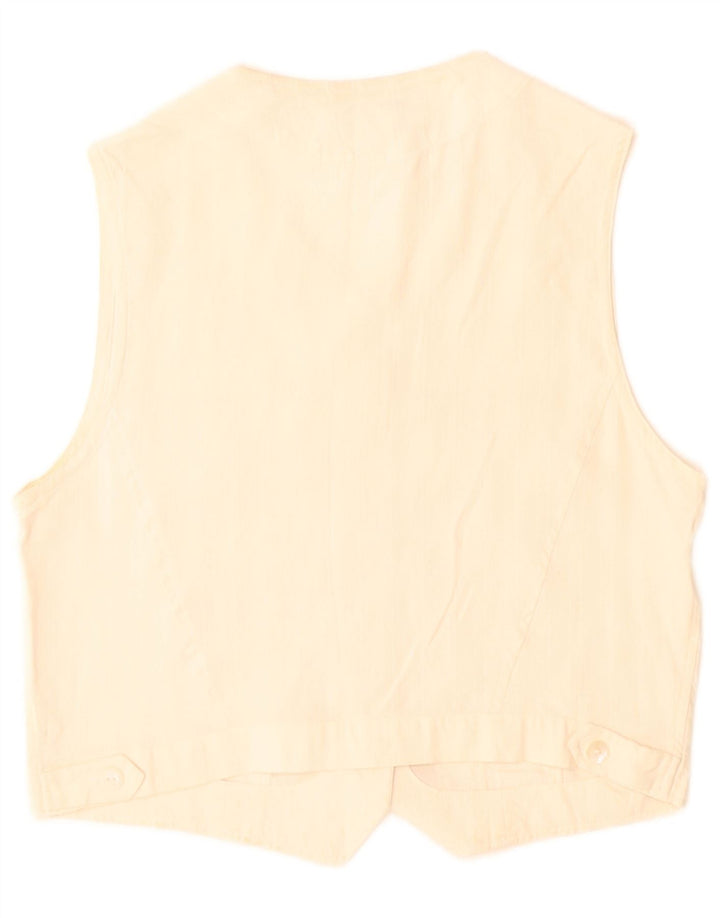 Camicetta senza maniche da donna con palloncino EU 38 Seta bianco sporco medio