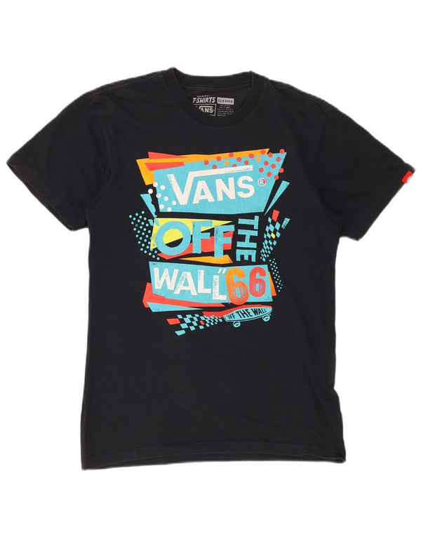 T-shirt grafica da uomo con vestibilità classica Vans, piccola, in cotone nero