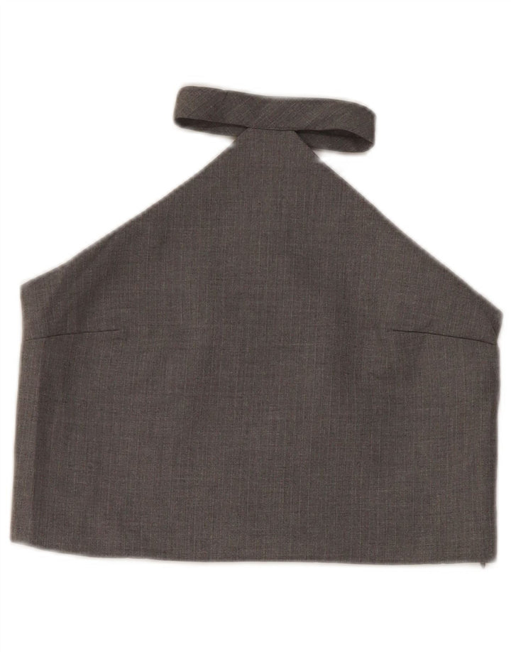 Top corto da donna Zara UK 8 piccolo poliestere grigio
