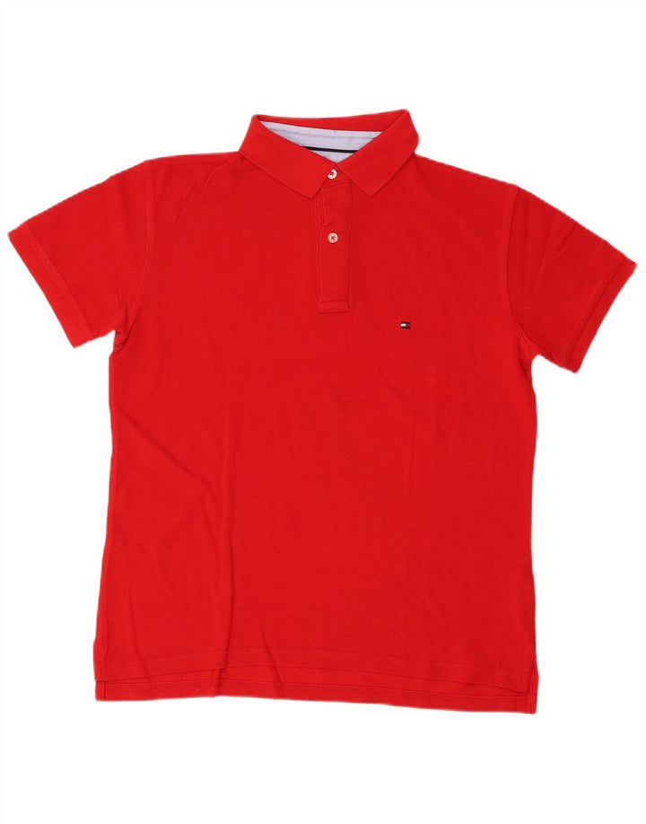 Polo da uomo Tommy Hilfiger in cotone rosso medio