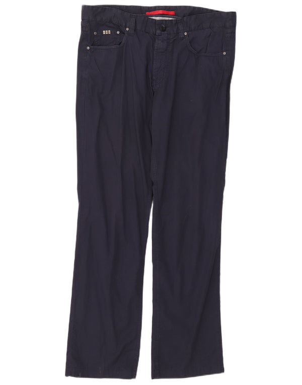 Pantaloni casual dritti da donna Cerruti 1881 W36 L30 Blu Navy