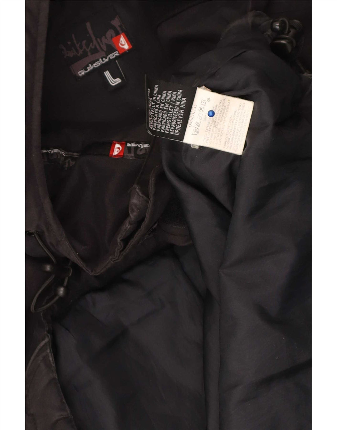 Giacca a vento Quiksilver da uomo con pullover grafico UK 40 grande nera