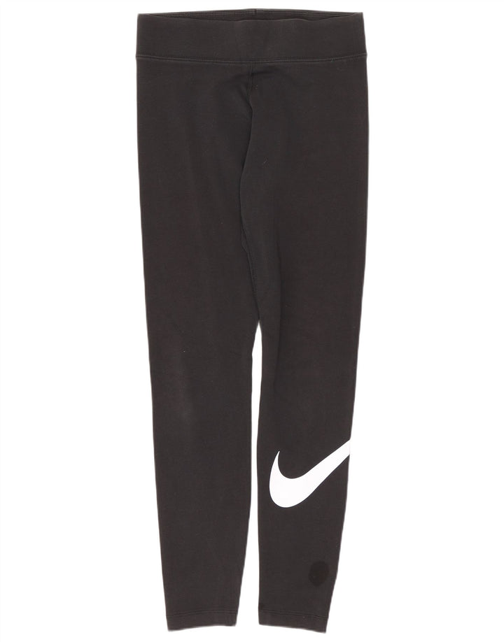 Leggings grafici da donna Nike UK 8 piccoli in cotone nero