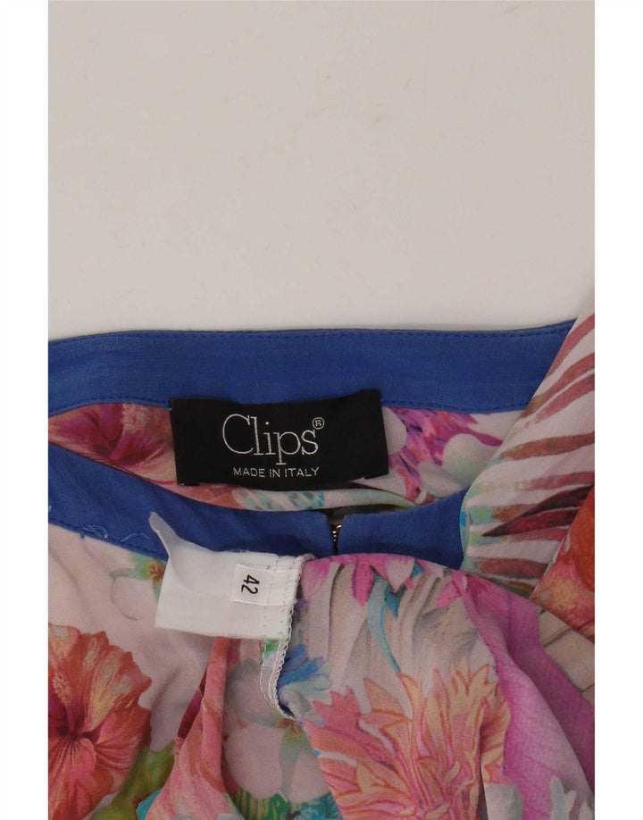 Clips Camicetta da spiaggia a maniche lunghe da donna Top IT 42 Medio multicolore floreale