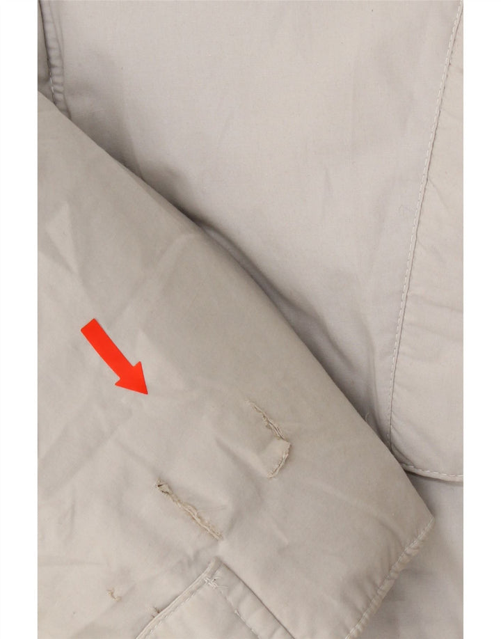 LEADER Mens Hooded Padded Jacket UK 42 XL Off White Polyester Vintage Leader and Second-Hand Leader from Messina Hembry 