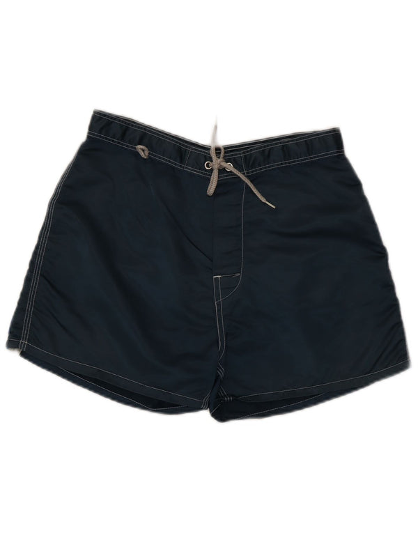 Sundek Mens Swimming Shorts Medium  Navy Blue Striped Nylon