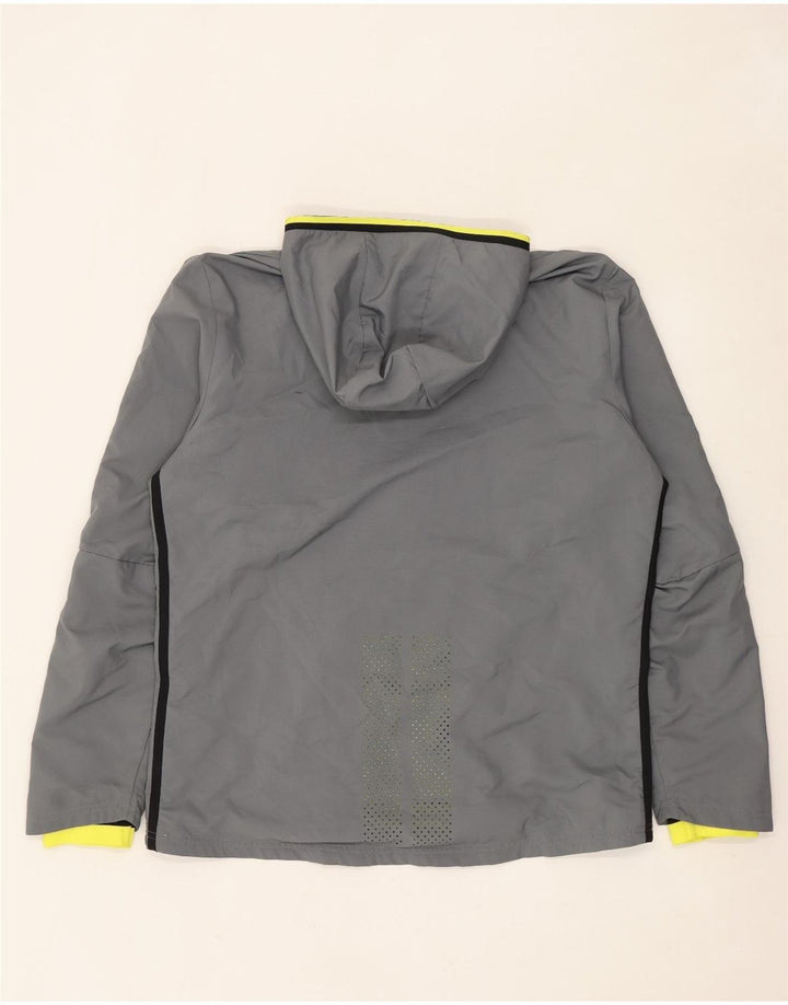 Giacca antipioggia Adidas Climacool Graphic con cappuccio da uomo UK 40 grande poliestere grigio