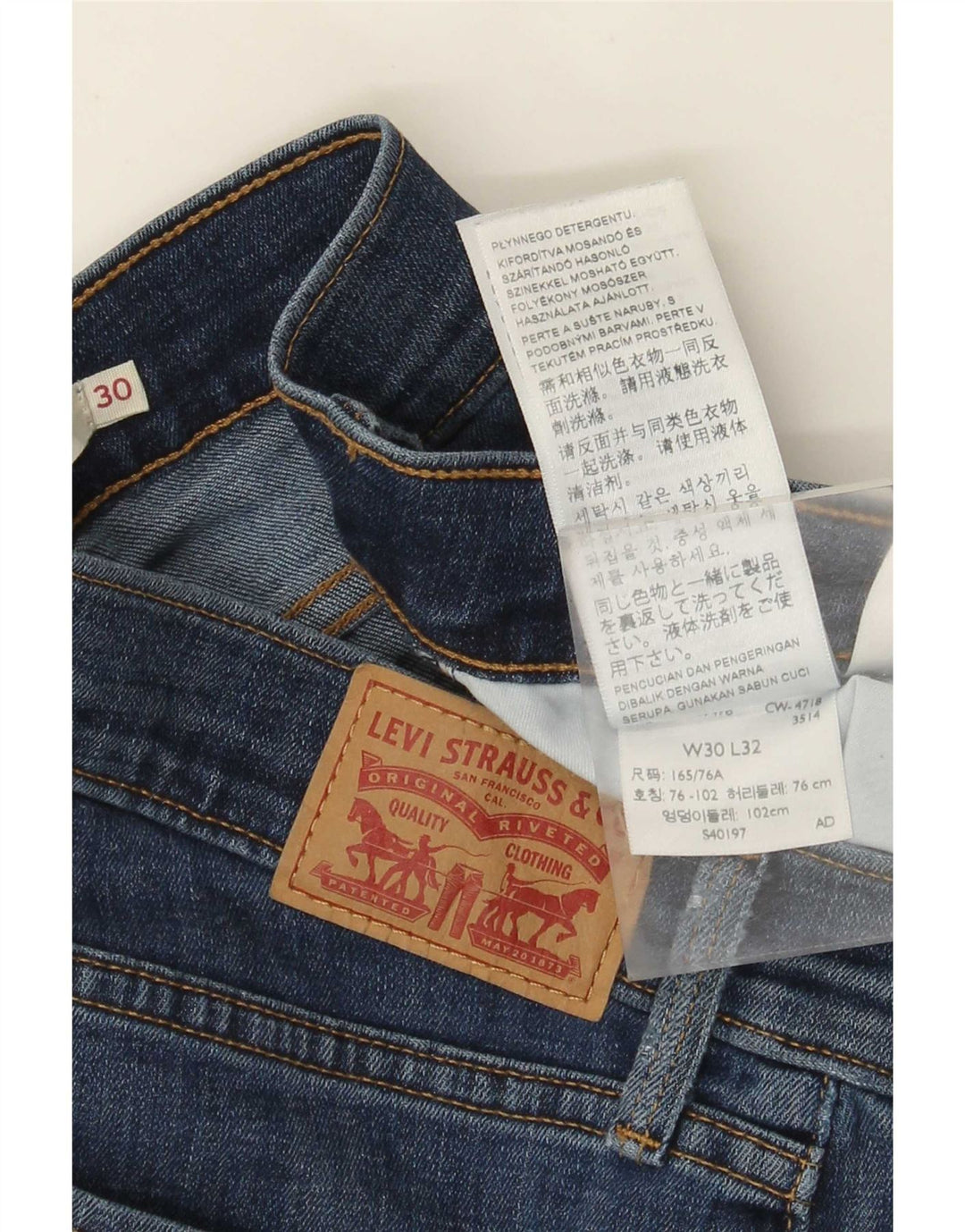 Jeans dritti modellanti da donna Levi's 314 W30 L32 cotone blu