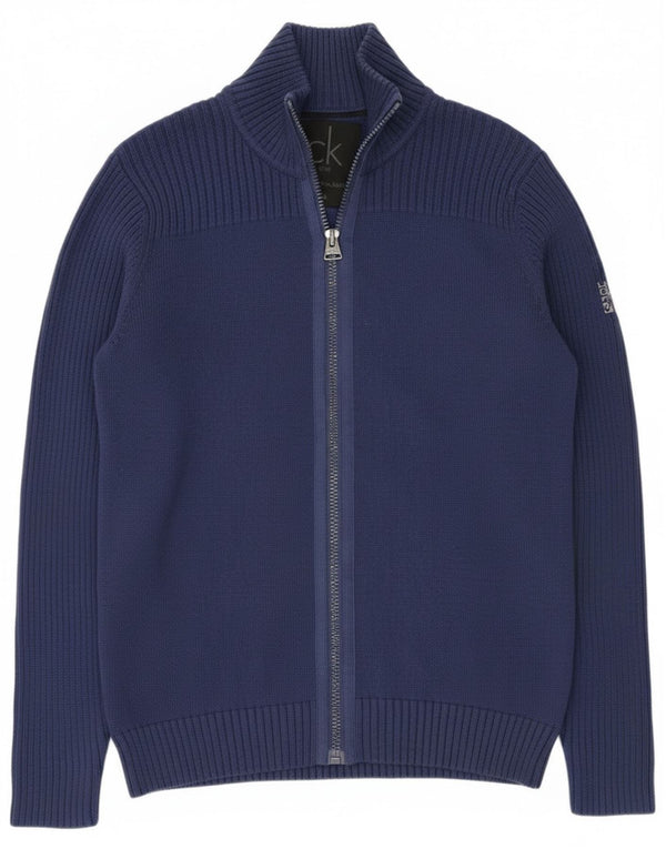 Maglione cardigan da uomo Calvin Klein Jeans 3XL cotone blu navy