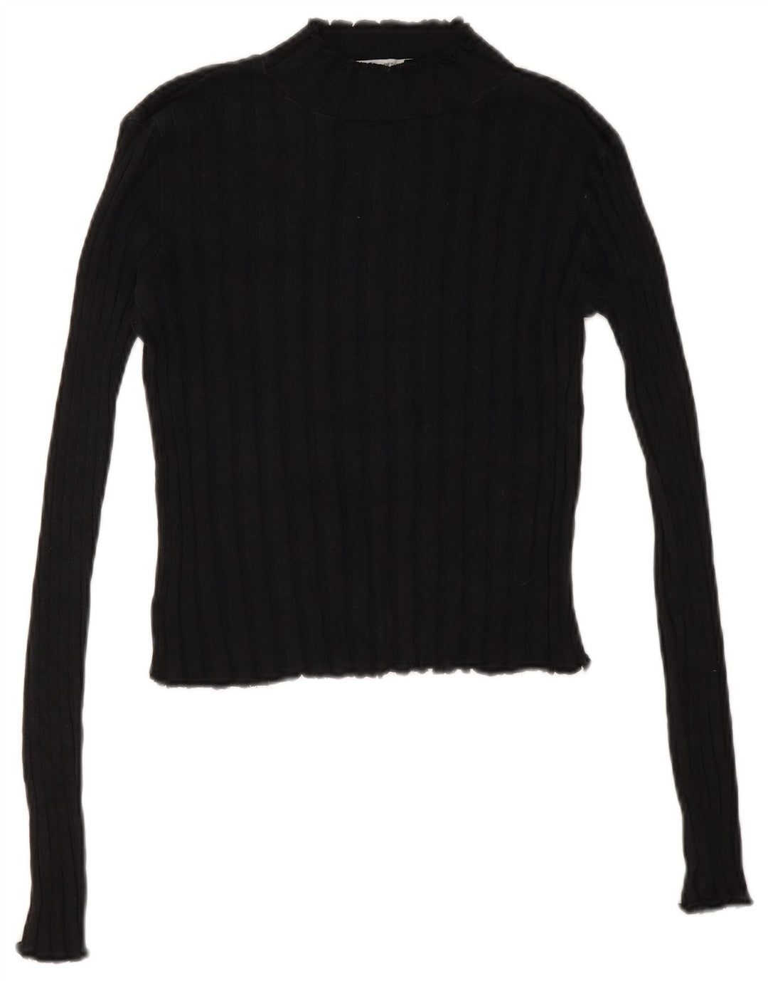 Maglione corto con collo alto da donna Zara UK 12 medio nero