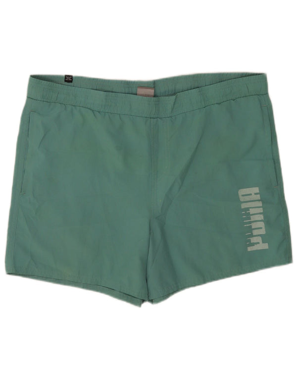 Pantaloncini da bagno grafici da uomo Puma grandi verdi in poliestere
