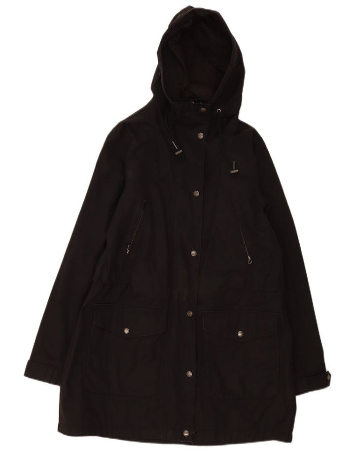 Giacca Parka con cappuccio da donna Fat Face UK 12 cotone nero medio