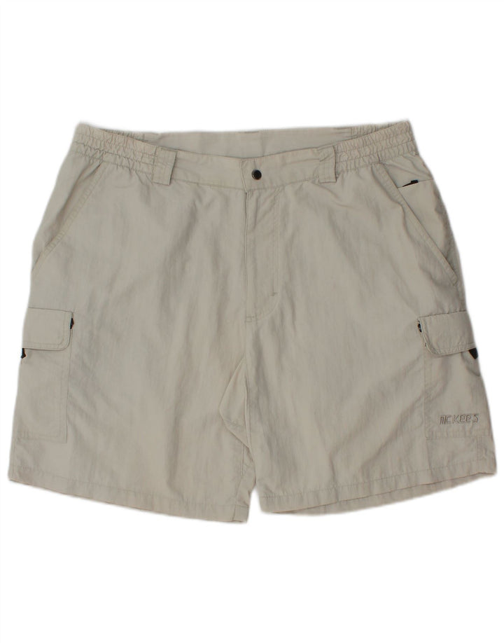 Pantaloncini cargo da uomo di MC Kee grandi W34 in nylon grigio