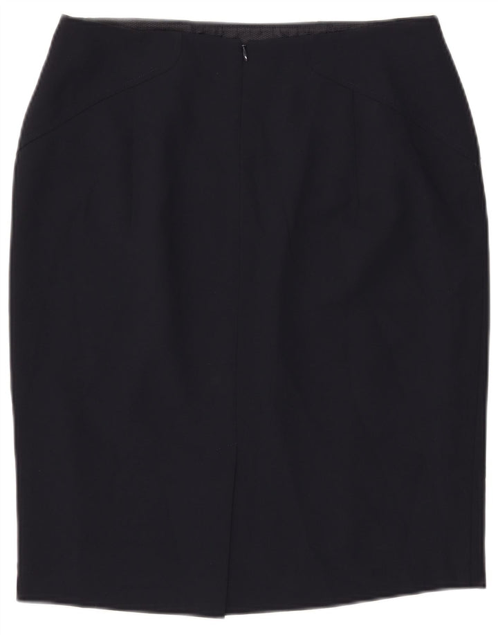 Gonna a tubino da donna John Lewis UK 12 media W30 poliestere blu navy