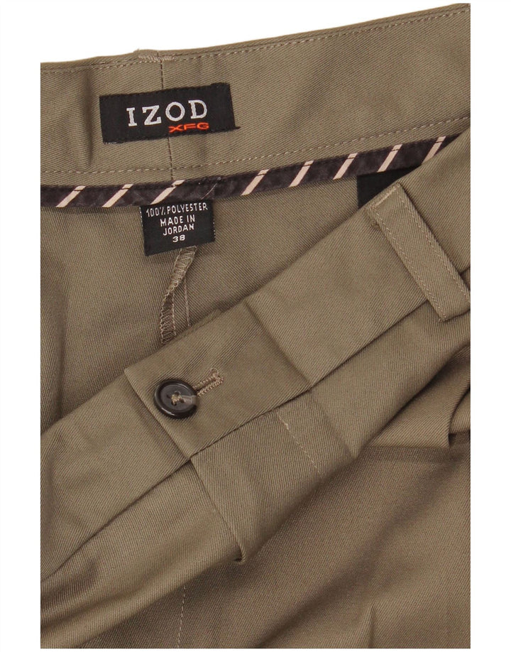 Pantaloncini chino da uomo Izod W38 XL poliestere kaki