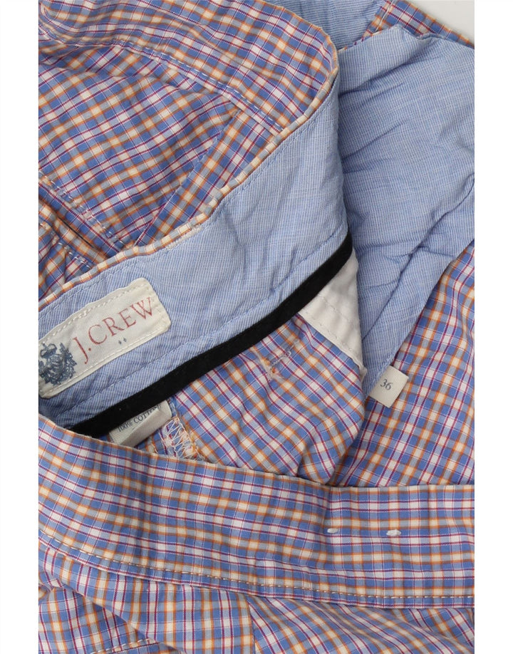 J. CREW Mens Chino Shorts W36 Large Purple Check Cotton Vintage J. Crew and Second-Hand J. Crew from Messina Hembry 