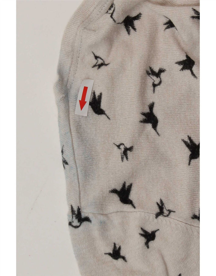 Maglione cardigan con motivo astratto da donna Marks & Spencer UK 14 bianco medio