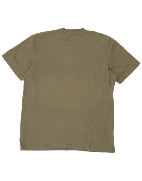 T-shirt grafica da uomo Adidas Top grande in cotone kaki