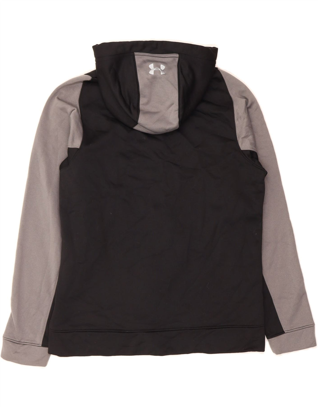 UNDER ARMOUR Mens Graphic Zip Hoodie Sweater Medium Black Colourblock Vintage Under Armour and Second-Hand Under Armour from Messina Hembry 