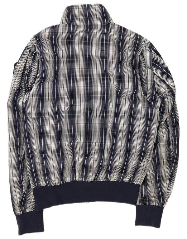 Giubbotto bomber da uomo Blauer UK 42 XL Poliestere a quadri blu navy