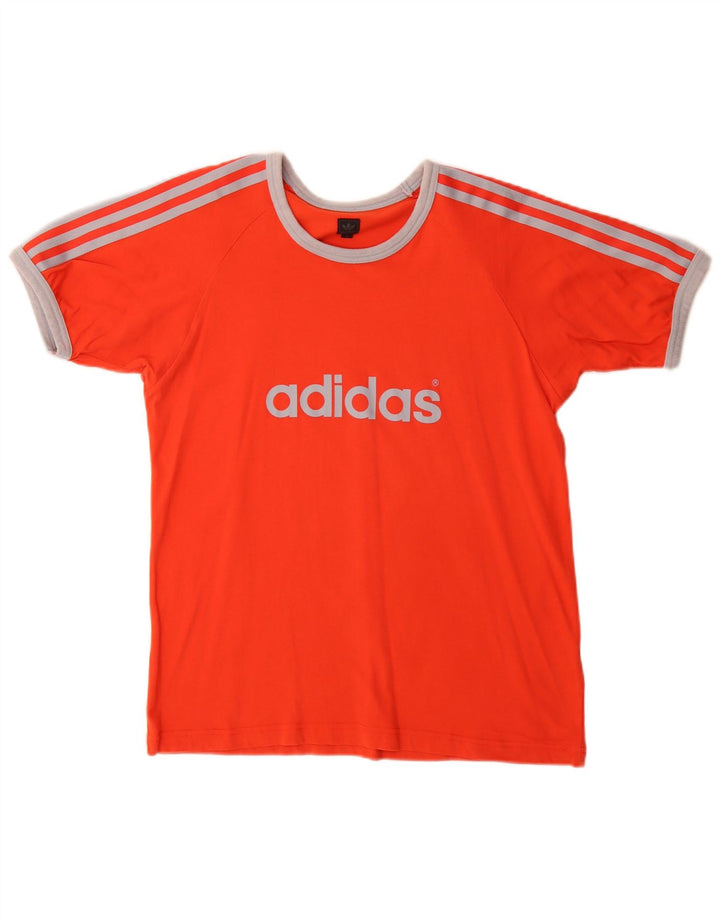 T-shirt grafica da uomo Adidas Top in cotone rosso medio