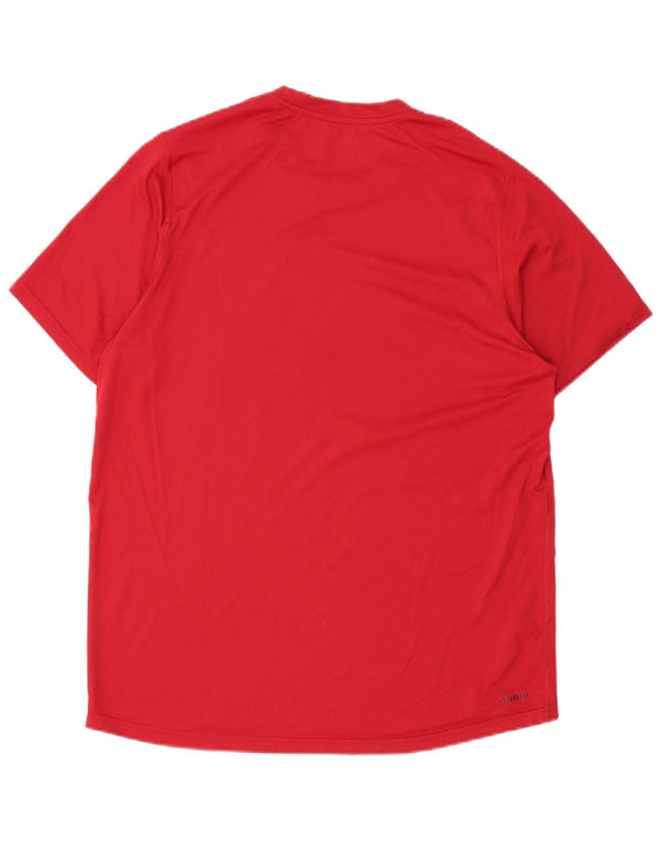 T-shirt grafica Adidas Aeroready da uomo, grande, in poliestere rosso
