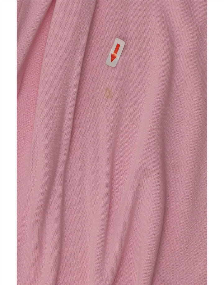 Maglione Zara da uomo con scollo a V grande in cotone rosa