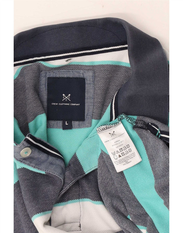 Crew Clothing Polo da uomo grande in cotone a righe multicolori