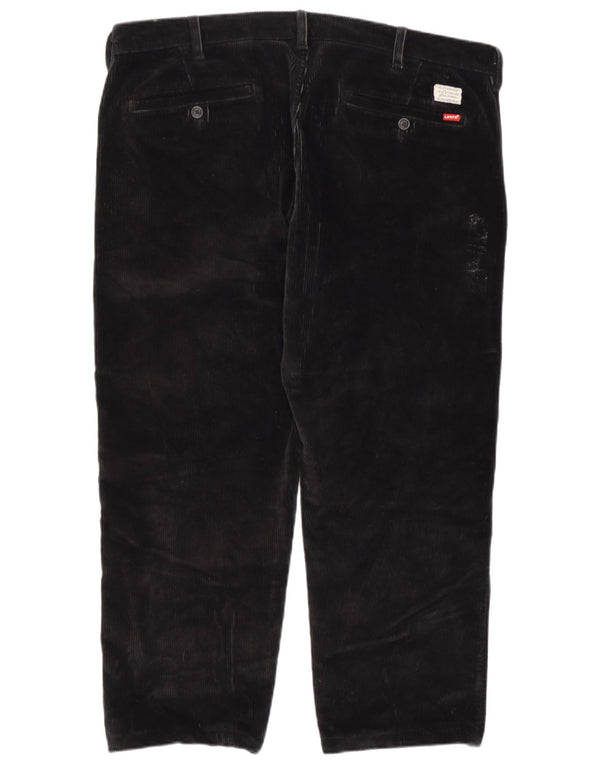 Pantaloni Levi's da uomo standard in velluto a coste affusolati W38 L25 cotone nero