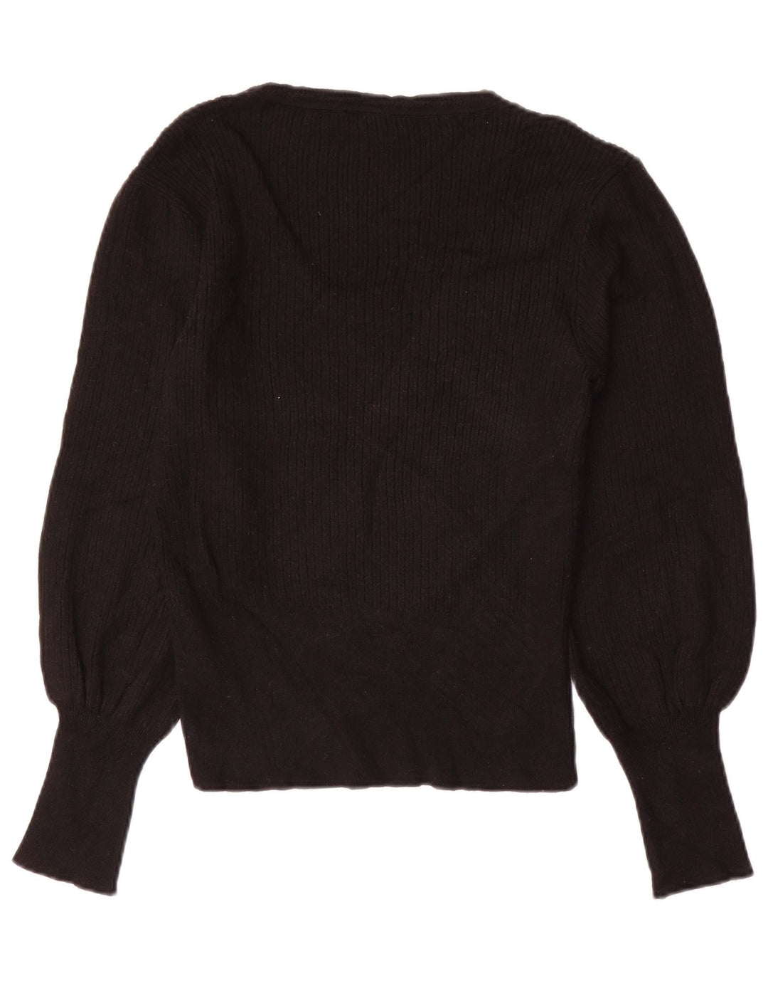 Maglione da donna Marks & Spencer con scollo a barca UK 12 Viscosa nera media