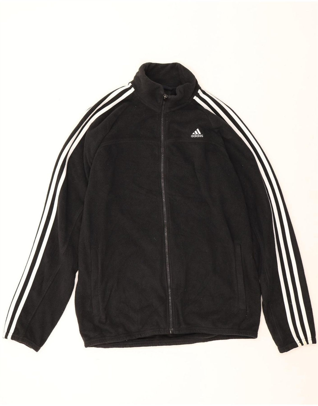 Giacca in pile da uomo Adidas UK 40 grande poliestere nero