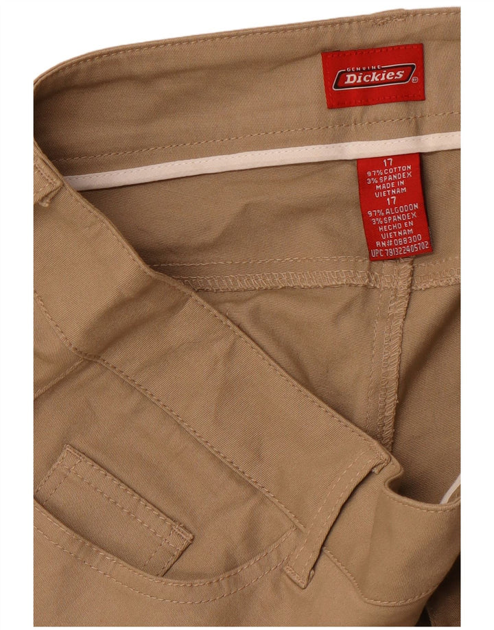 DICKIES Pantaloni casual slim da donna US 17 2XL W36 L34 Cotone beige