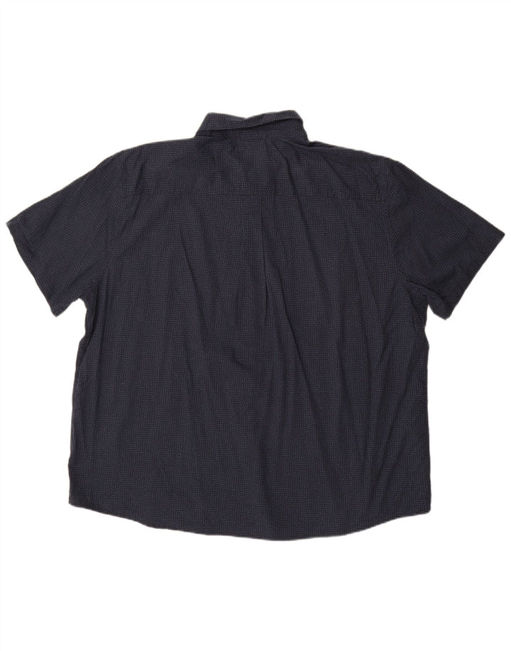 Camicia a maniche corte da uomo Eddie Bauer 2XL Blu navy maculato