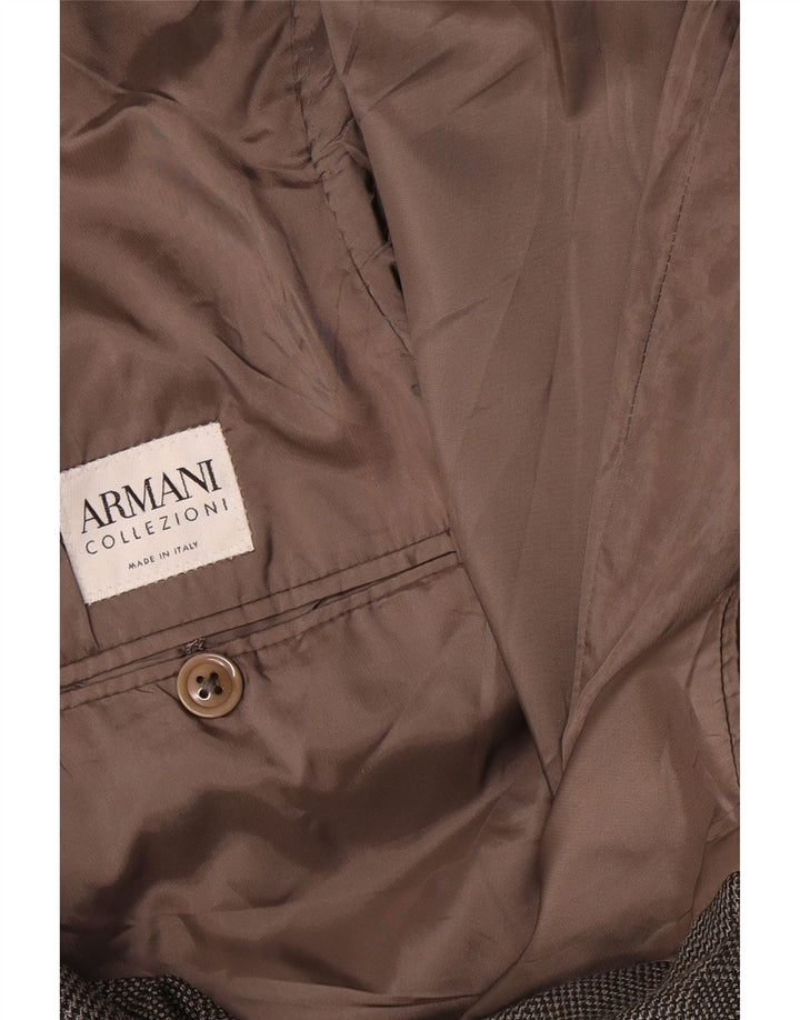 Giacca blazer da uomo a 2 bottoni Armani UK 38 a quadri grigio medio