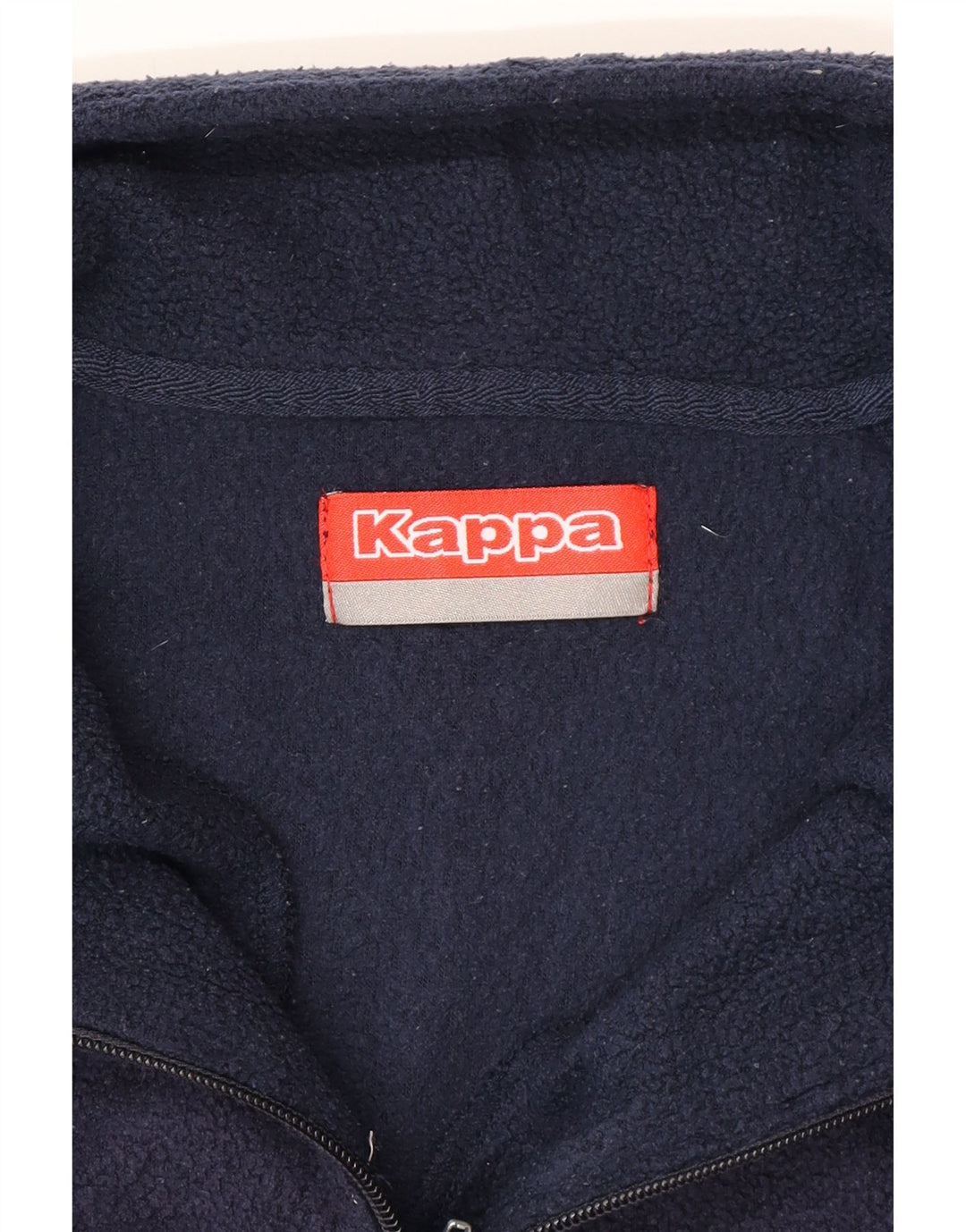 Maglione in pile da uomo KAPPA con zip e collo medio blu navy